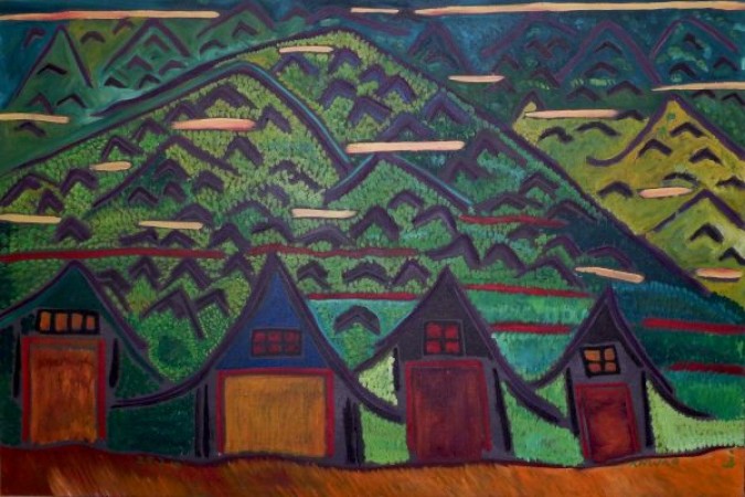 Anwar Djuliadi - My Village
 100 x 150 cm
 acrylic on canvas
